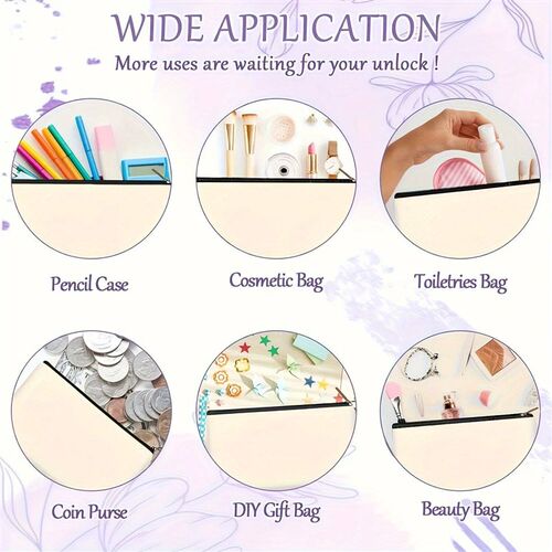 Floral  Makeup ag Zipper Pouch with  Daisy Wildflower Toilet