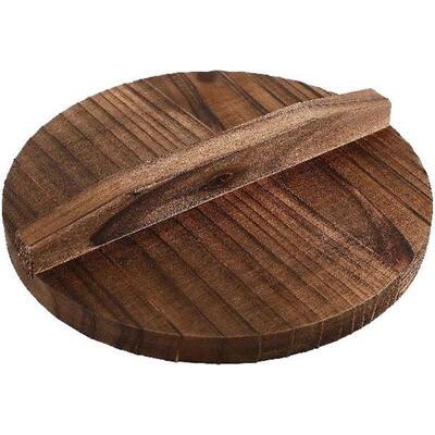 Wooden Wok Lid 29-29-1.6 Anti-Spill Pot Cover Oil Splashing