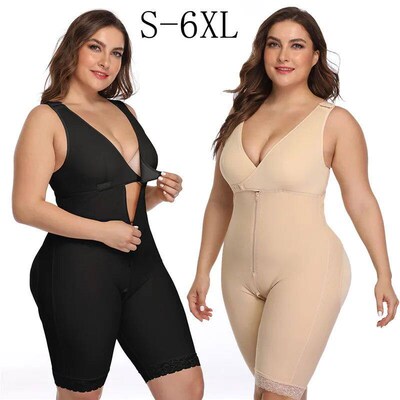 Zip Waist Lace Slimming Shaper Corset Control Shapewear Butt