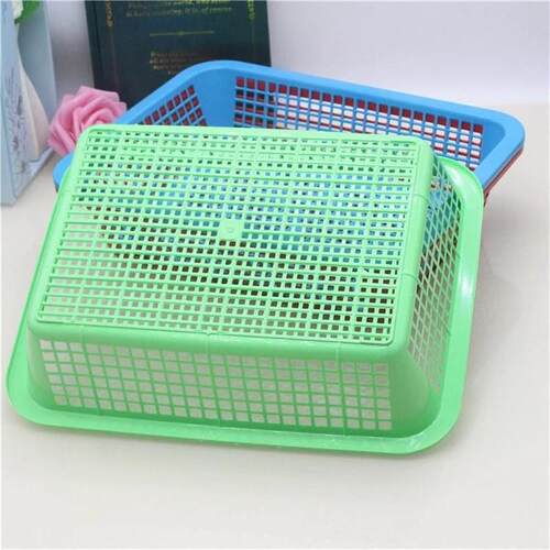 Square vegetable storage and washing basket, plastic long wa