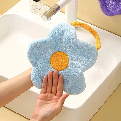 Quick Dry Hand Towels Coral Fleece Wipe Handkerchief Kitchen