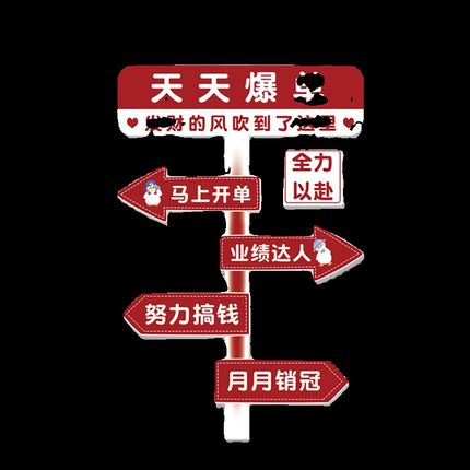 爆单文化墙贴公司办公室氛围布置装饰电商企业励志标语贴纸背景墙