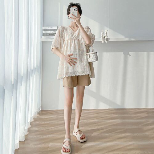 Real Shot Spot 2025 Internet Celebrity Maternity Dress Fashi
