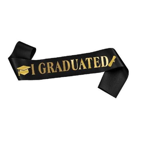 Grad Cap Headband Graduated Satin Sash 2024 Graduation