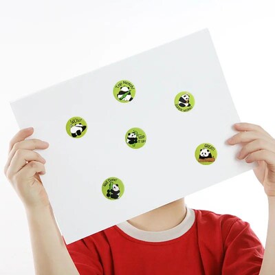500 Pcs 2.5cm Cute Animal Panda Stickers Roll for kid reward