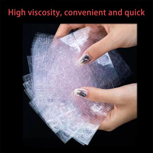 120Pcs False Nails Sticker Transparent Double-Side Adhesive