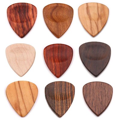 Wooden Acoustic Guitar Plectrums Thickness 0.58 To 1.5 Mm Re