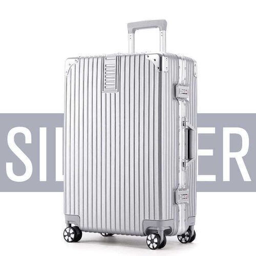 24 inch aluminum fre trolley case universal wheel suitcase w