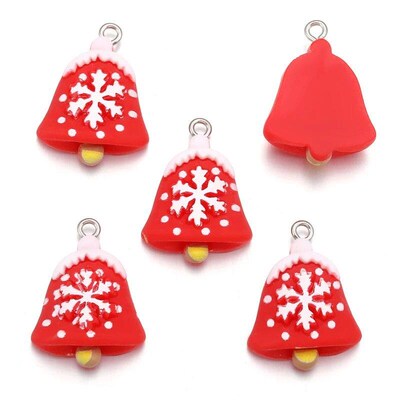 10Pcs resin Christams Charms Cute The Santa Claus Gift reind
