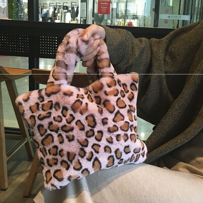 chain large plush handbag new cute bags fashion shoulder Cro