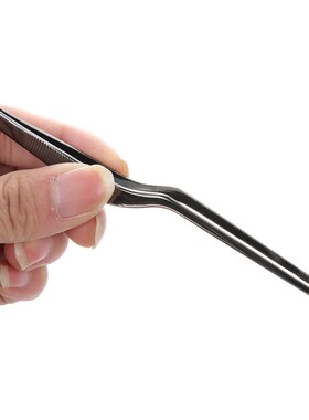1Pc 14cm Stainless Steel Tweezer Plating Chef Food Tweezer B