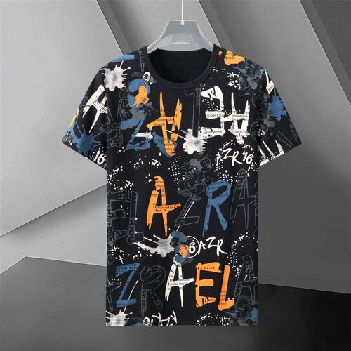Summer plus fertilizer increase mens mercerized cotton T-sh