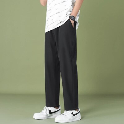 summer trousers men long pants for men black pants loose 男