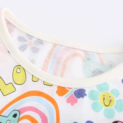 Summer Girls Dress Knitted Cotton Cartoon Princess Dress Fas