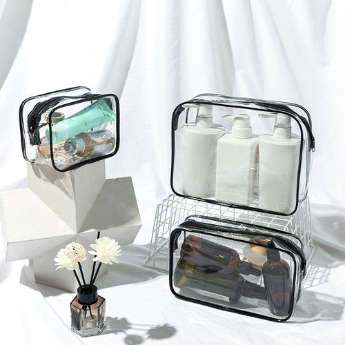 Transparent Cosmetic Bag PVC Women Zipper Clear Makeup Bags