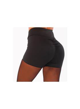 Stretch Pants 女装高弹纯色褶皱设计三分裤