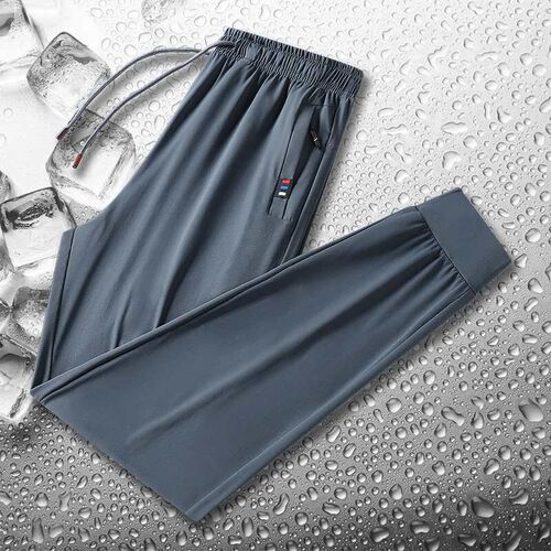 Spring an Summer New Mens Casual Pants Ice Silk Large Size