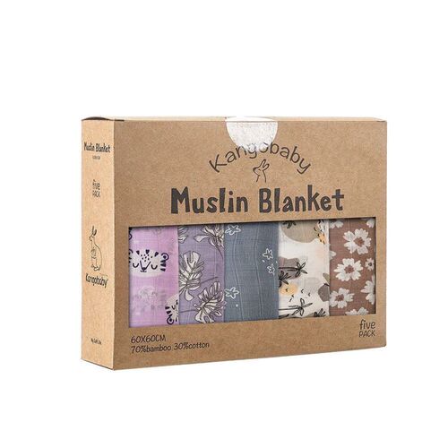 Kangobaby #My Soft Life# New 5pcs Pack Multi-Functional Bamb
