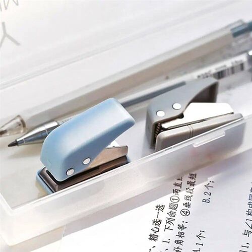 Mini Stapler Paper Hole Puncher Labor-saving High Efficient