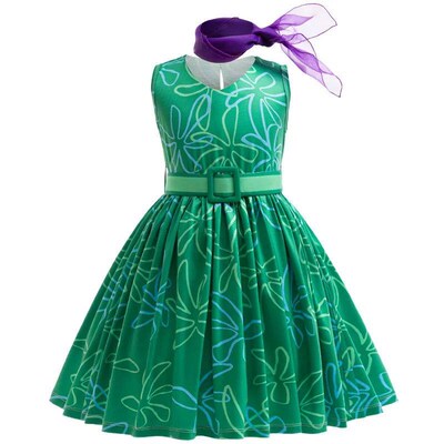 Girls cute and fun outfit set with sleeveless floral patter