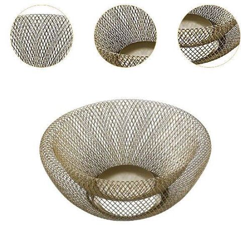 Serving Bowl Hollow Design Iron Fruit Basket for Buffet