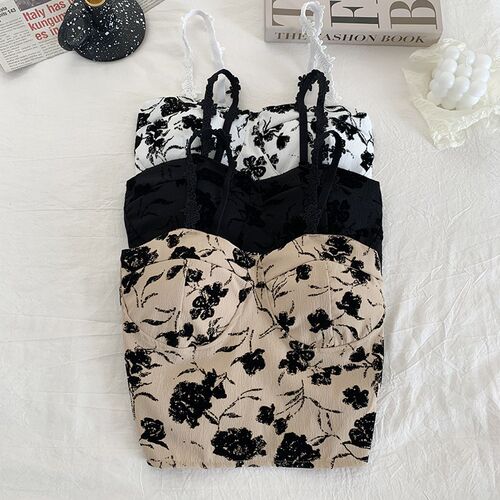 HELIAR Women Sweet Elastic Crop Top Underwear Padded Bra Spa