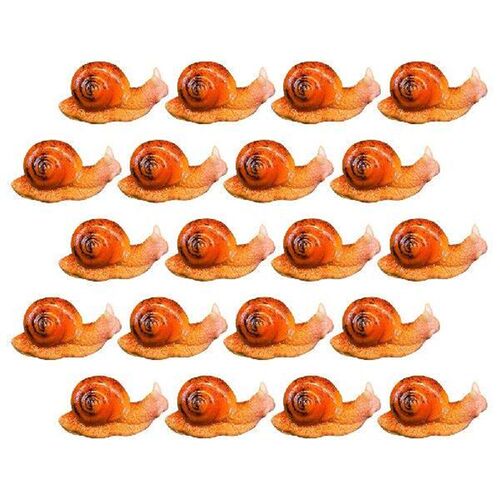 20 Pcs Decorations Snail Ornament Mini Ceramics Animal