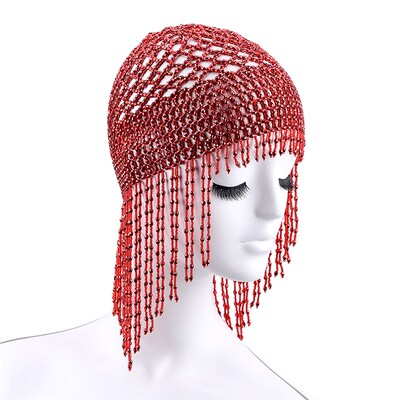 Girls Women Exotic Cleopatra Beaded Belly Dance Head Cap Hat