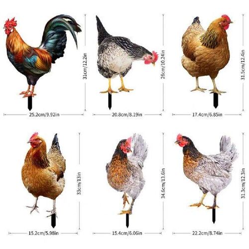 Ornamental Eco-friendly Rooster Decor Garden Statue Chicken
