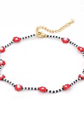 Foot chain womens national style flower small daisy Beaded