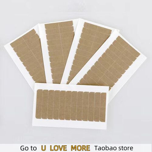 5 Sheets 60pcs Hair Tape Adhesive Glue 4cm*0.8cm Double Side