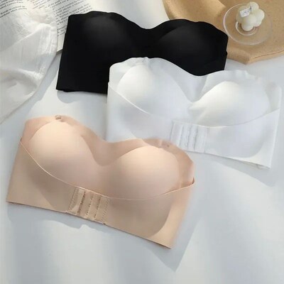 Invisible Strapless Bra For Women Wireless Push Up Non Slip