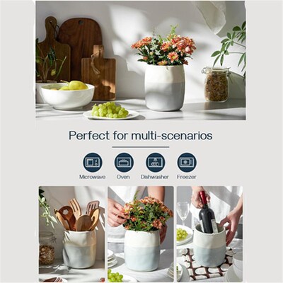Large Utensil Holder Kitchen Counter Ceramic Utensil Crock