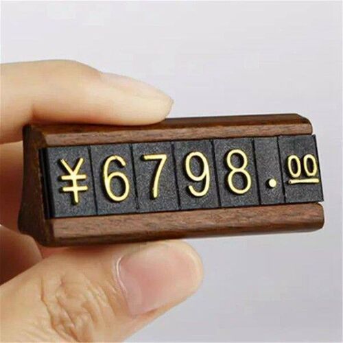 10 Sets/Box Mini Wood Combined Number Price Cube Tag