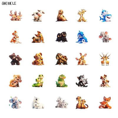 50PCS Kawaii Animals Lion Bird Graffiti Stickers Cute Cartoo
