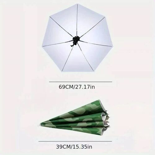 Head WearingUmbrella For Men And Women Outdoor Folding Sunny