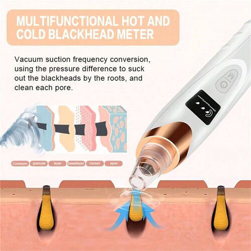 Electrc Facal Skn Care Pore Removal Cleanser Vacuum cne Remo