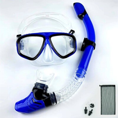 Scuba Diving Mask Snorkel Set For Adults Tempered Glass Prof