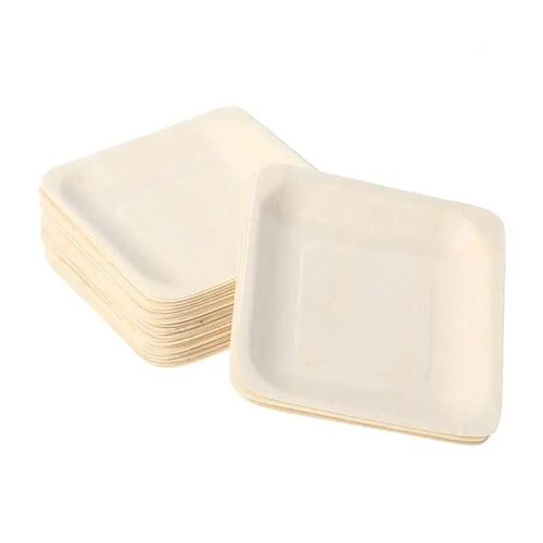 50pcs Square Disposable Wooden Plate Party Plates Tableware