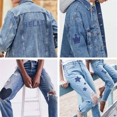 15Pcs/Lot DIY Iron on Patches Clothing Repair Denim Patches