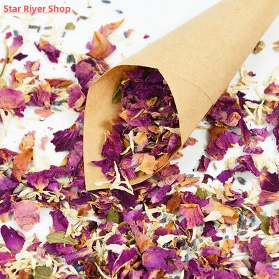 10Packs Natural Wedding Confetti Dried Flower Rose Petals Po