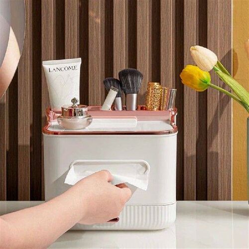 Multifunctional Light Luxury Desktop Tissue Box Paper Towel