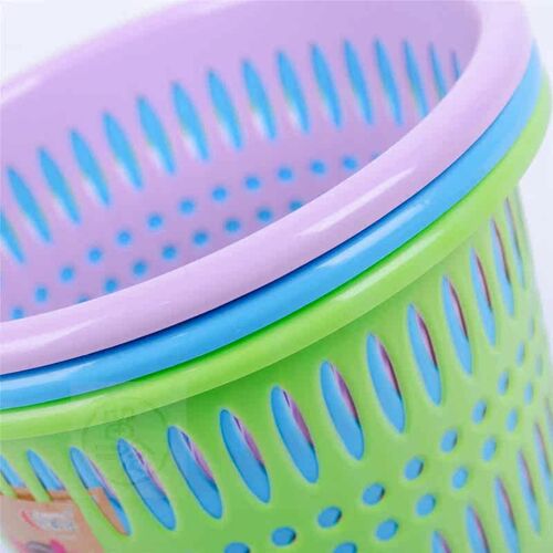 Plastic waste paper bucket household circular garbage bin of