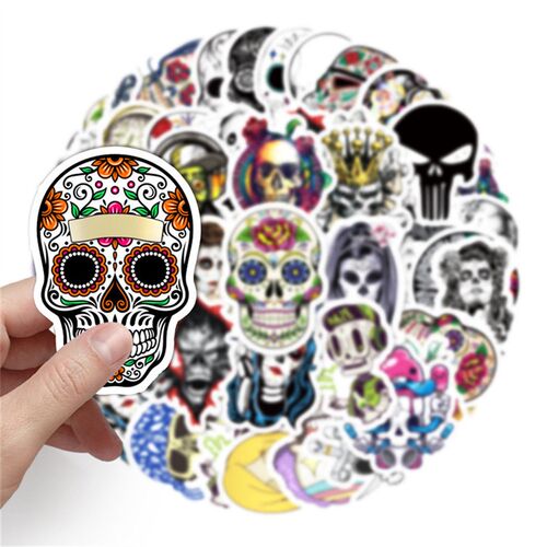 10/30/50PCS Cartoon Horror Skull Halloween Graffiti Sticker