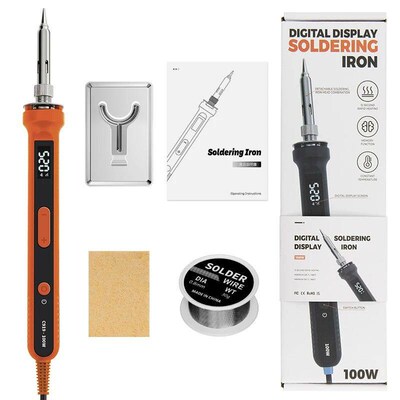 100W Digital Electric Soldering Iron Kit Set 220V Temperatur
