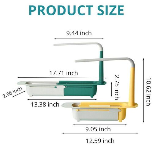 Adjustable Telescopic Sink Storage Rack Holder Foldable Spon