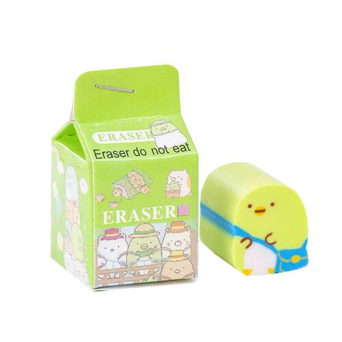 4 pcs/pack Kawaii Milk Box Sumikko Gurashi Rubber Eraser Cut
