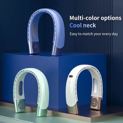 New 6000mah Portable Neck Fan Cooler USB Rechargeable Electr