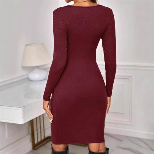 女裙New maternity clothing long sleeved knitted Spring dress