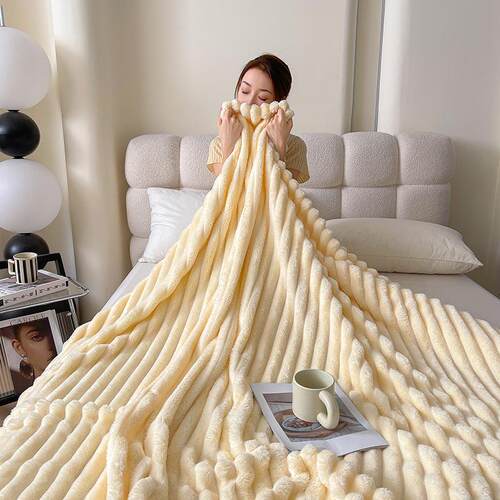 Thick Blanket Warm Sofa Bed Cover Duvet Bed Bedspread 绒毛毯